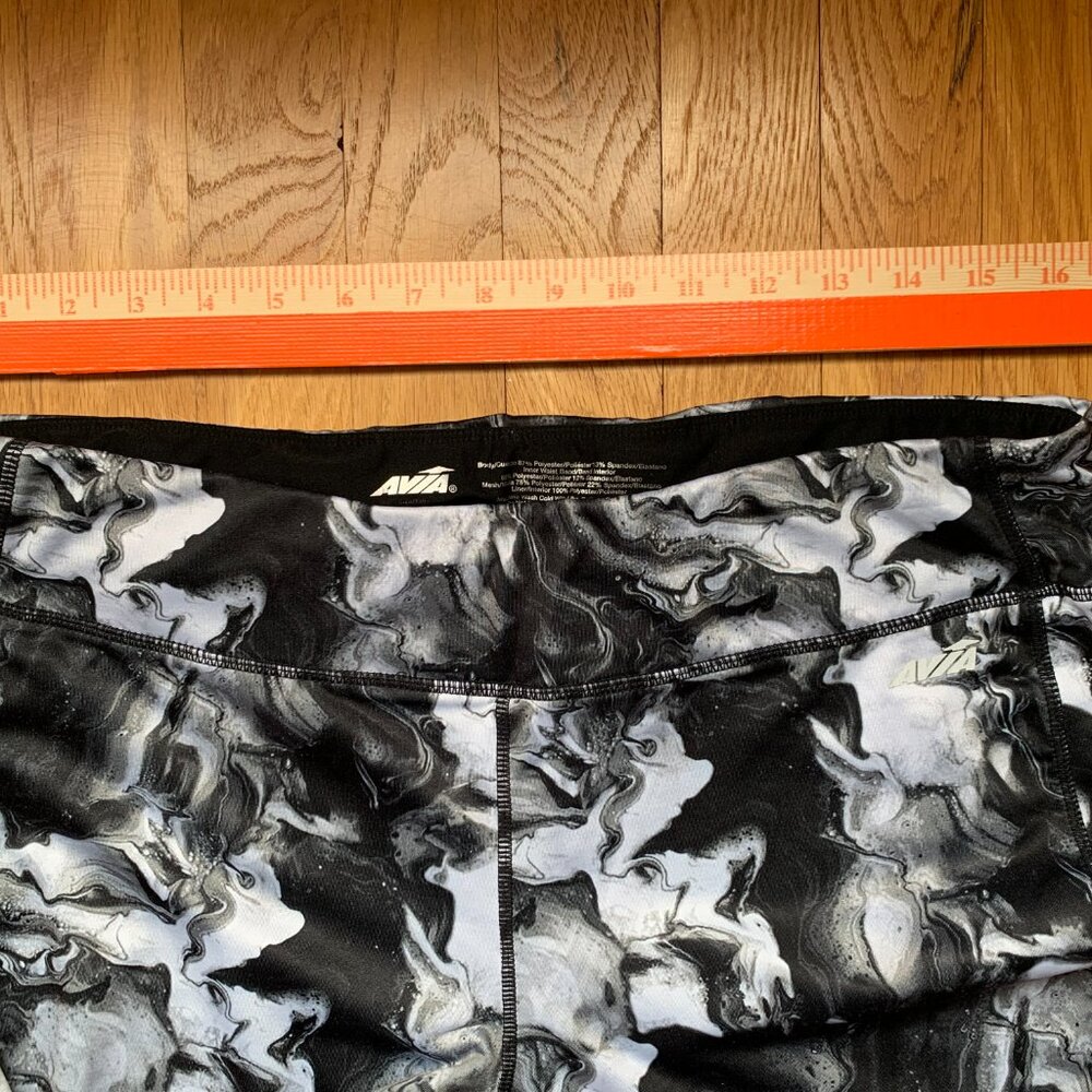 Avia Capris Black Tie Dye Leggings Womens XL - Picture 6 of 10